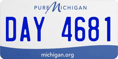 MI license plate DAY4681