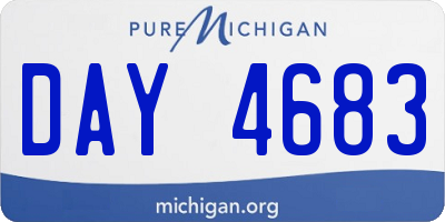 MI license plate DAY4683