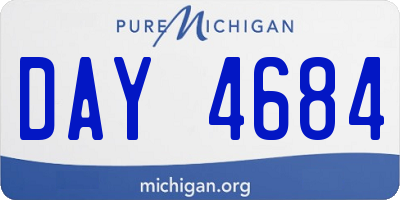 MI license plate DAY4684
