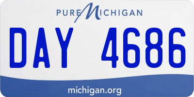 MI license plate DAY4686