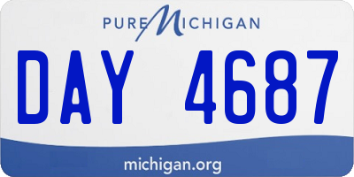 MI license plate DAY4687