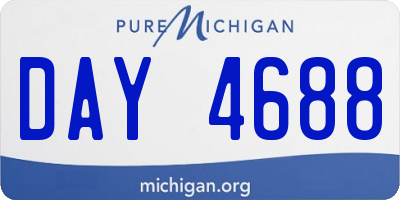 MI license plate DAY4688