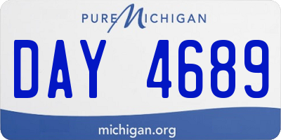 MI license plate DAY4689