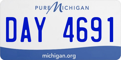 MI license plate DAY4691