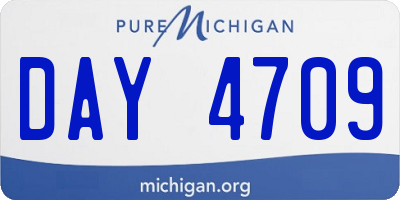 MI license plate DAY4709