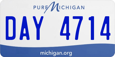 MI license plate DAY4714