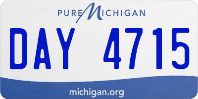 MI license plate DAY4715