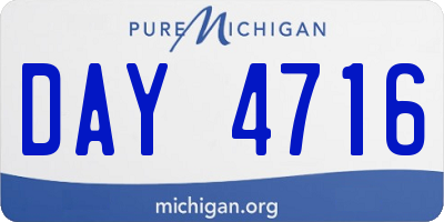 MI license plate DAY4716