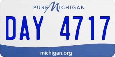MI license plate DAY4717