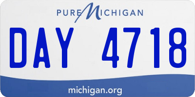 MI license plate DAY4718