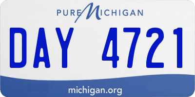 MI license plate DAY4721