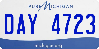 MI license plate DAY4723