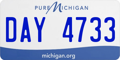 MI license plate DAY4733