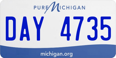 MI license plate DAY4735