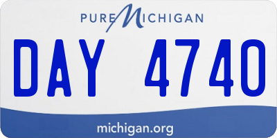 MI license plate DAY4740