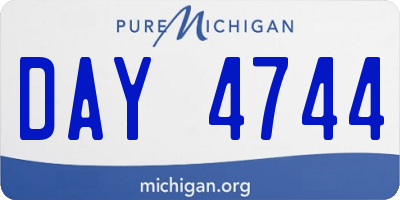 MI license plate DAY4744