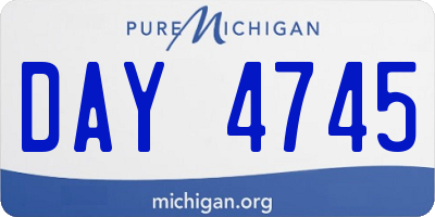 MI license plate DAY4745