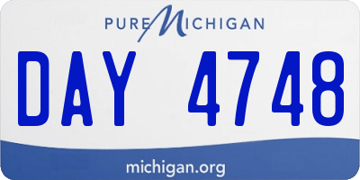 MI license plate DAY4748