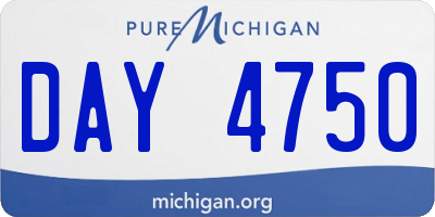 MI license plate DAY4750