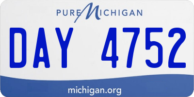 MI license plate DAY4752