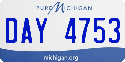 MI license plate DAY4753