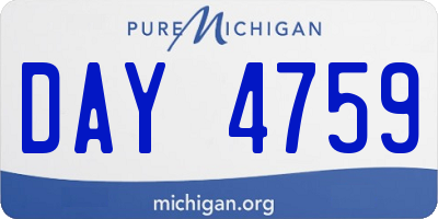 MI license plate DAY4759