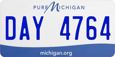 MI license plate DAY4764