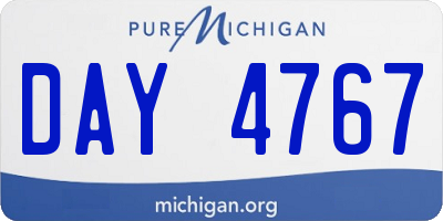 MI license plate DAY4767