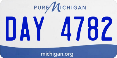 MI license plate DAY4782