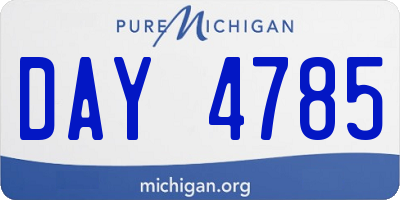 MI license plate DAY4785