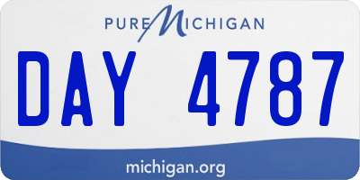MI license plate DAY4787