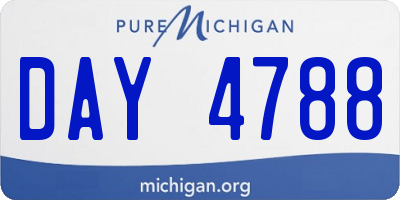 MI license plate DAY4788