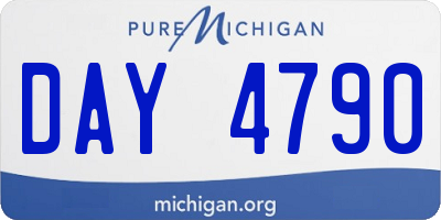 MI license plate DAY4790