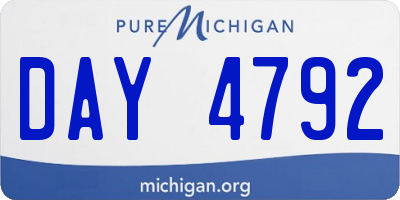 MI license plate DAY4792
