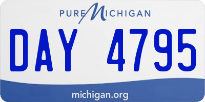 MI license plate DAY4795