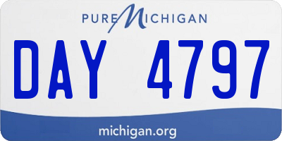 MI license plate DAY4797