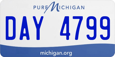 MI license plate DAY4799