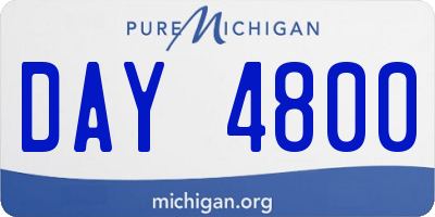 MI license plate DAY4800