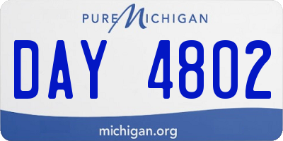 MI license plate DAY4802