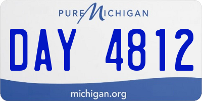 MI license plate DAY4812