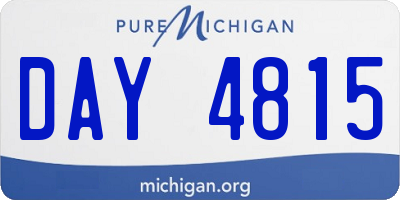 MI license plate DAY4815