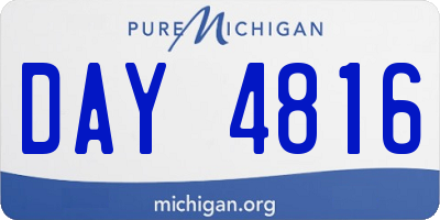 MI license plate DAY4816