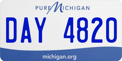 MI license plate DAY4820