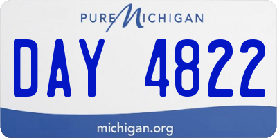 MI license plate DAY4822