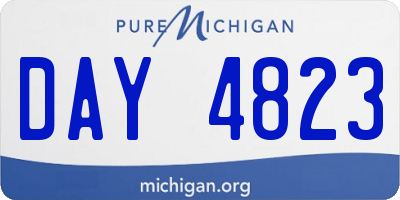 MI license plate DAY4823