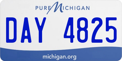 MI license plate DAY4825
