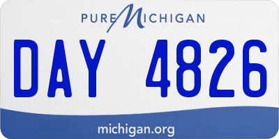 MI license plate DAY4826