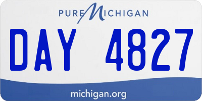 MI license plate DAY4827