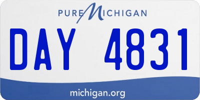 MI license plate DAY4831