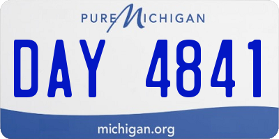 MI license plate DAY4841